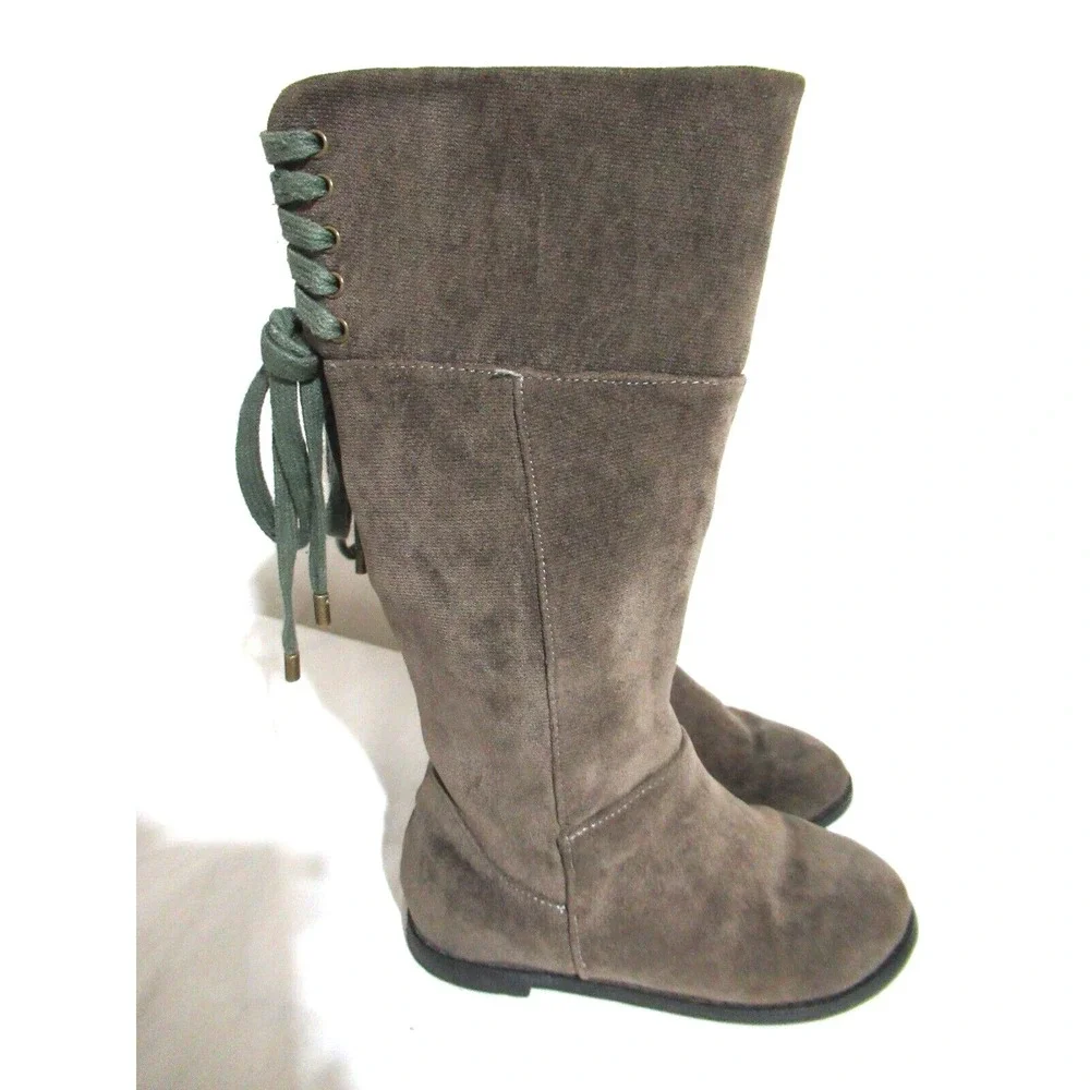 Joyfolie Chantal Toddler Girl's Size 7 Tall Brown Suede Fully Lined Boots